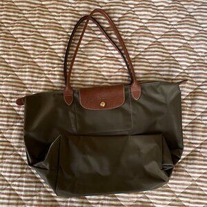 Longchamp tote bag, olive green